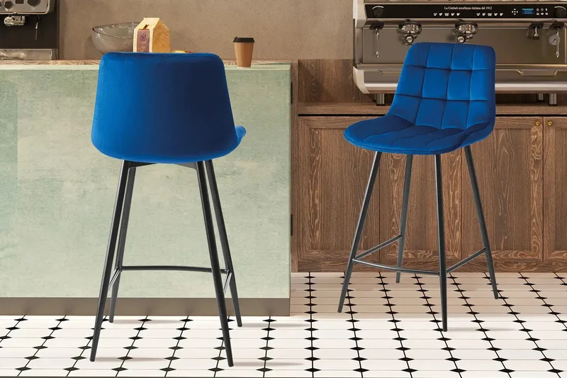 Chaises de Bar JULIA Velours - 46 x 36 cm