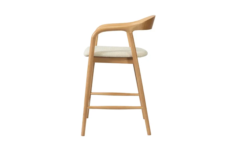 Chaise de Bar CLARA en Bois de Frêne - 55.5 x 57.5 cm