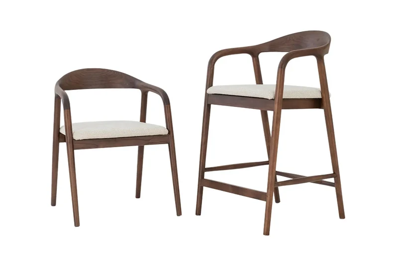 Chaise de Bar CLARA en Bois de Frêne - 55.5 x 57.5 cm