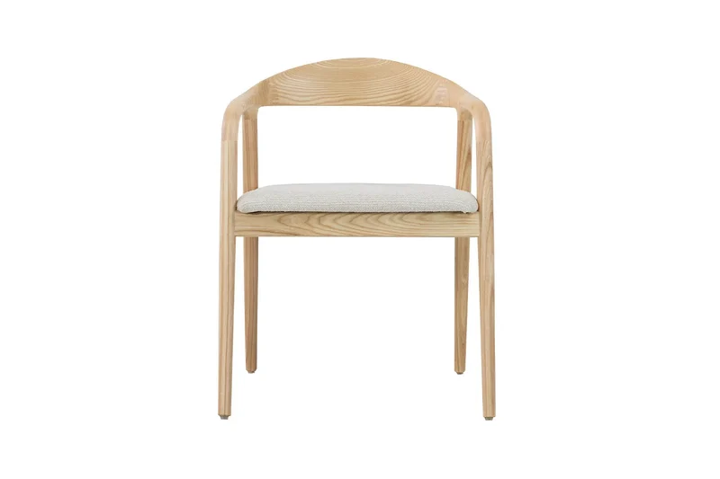 Chaise avec Accoudoirs CLARA en Bois de Frêne - 57 x 66.5 cm