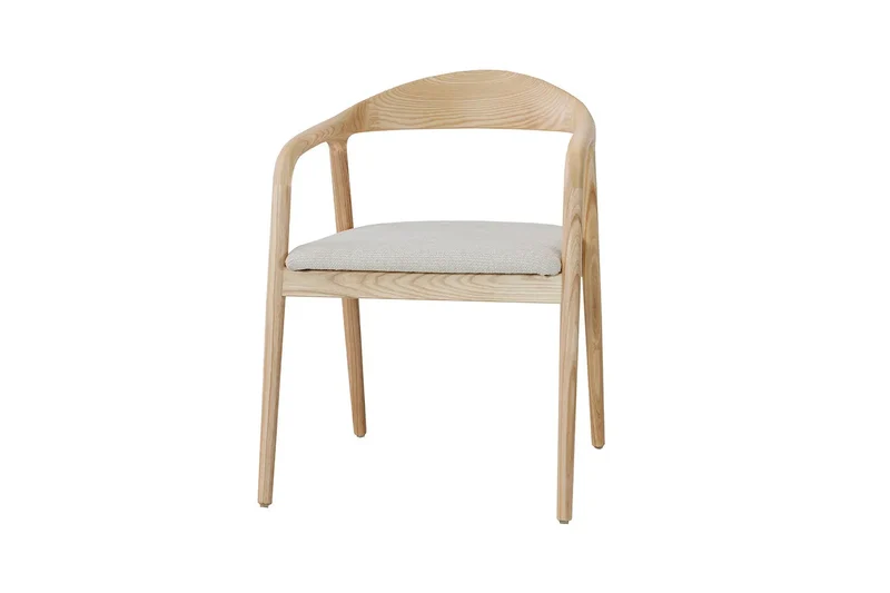 Chaise avec Accoudoirs CLARA en Bois de Frêne - 57 x 66.5 cm