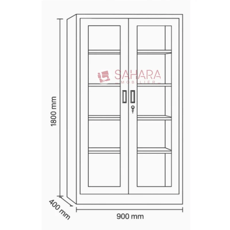 Armoire métallique portes battante semi-métallique Réf C0303