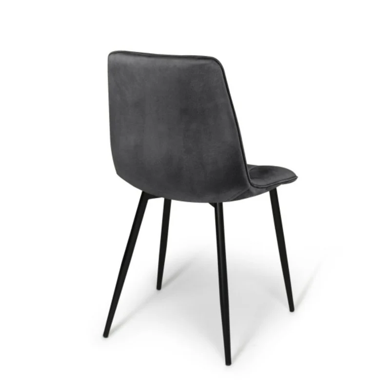 Lot de 6 chaises Linda Gris anthracite