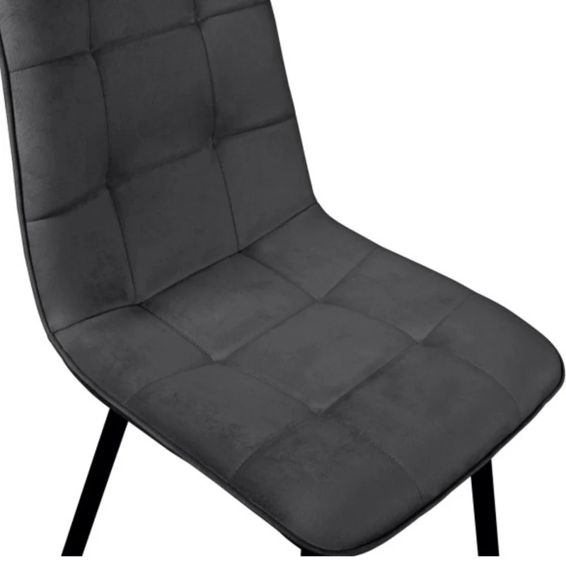 Lot de 6 chaises Linda Gris anthracite