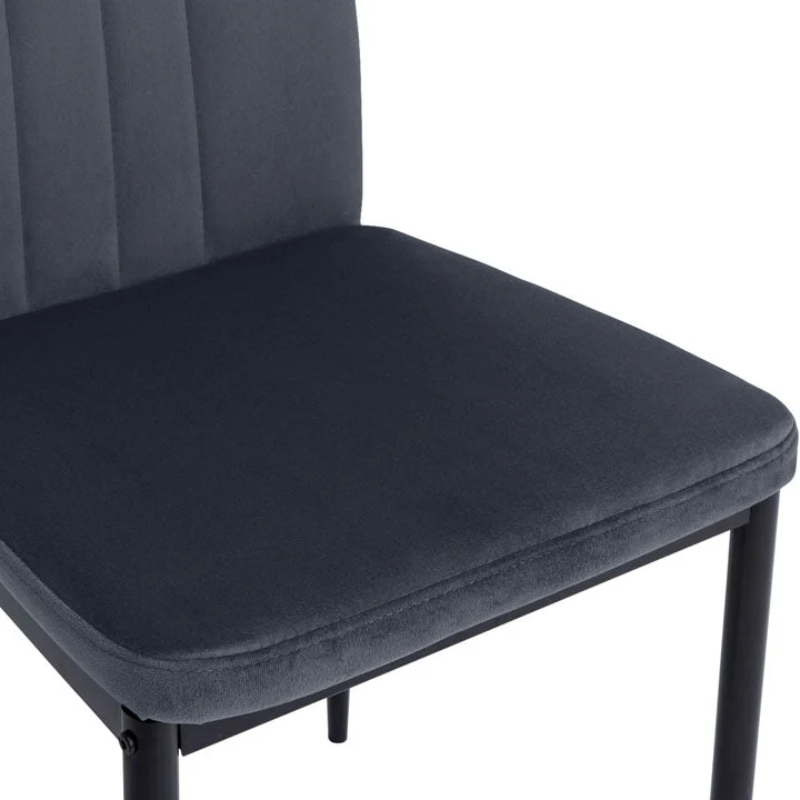 Lot de 6 chaises Jade Gris foncé