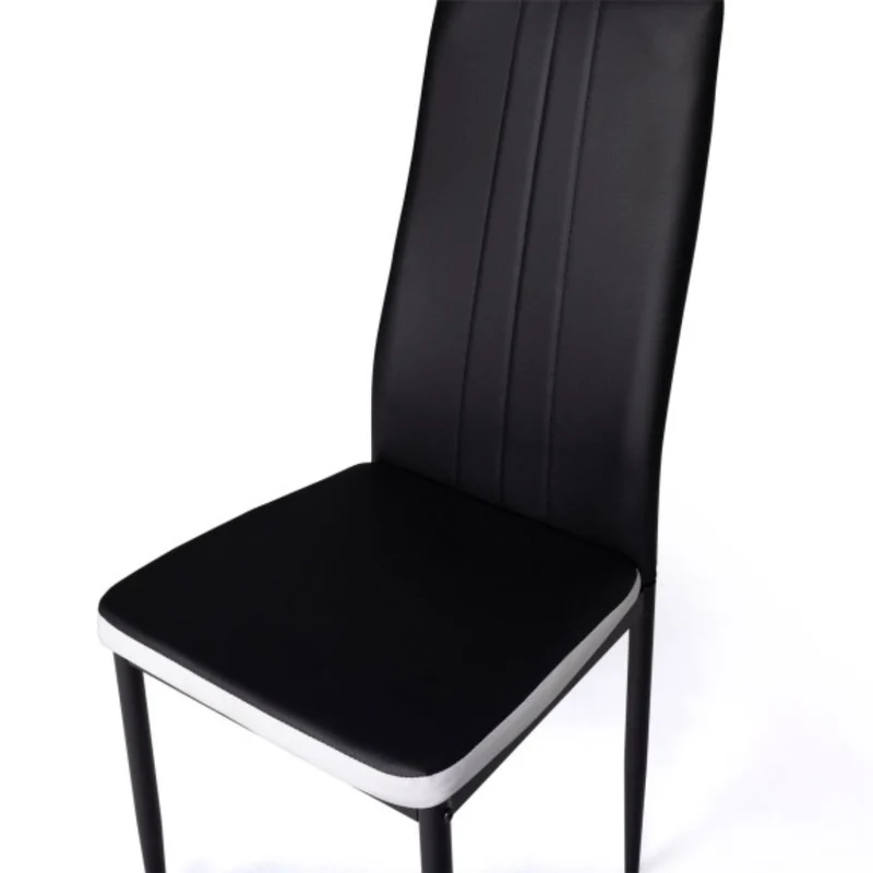 Lot de 6 chaises Jodie Noir/Blanc