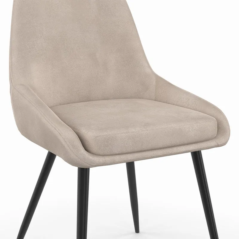 Lot de 4 chaises Olivia taupe