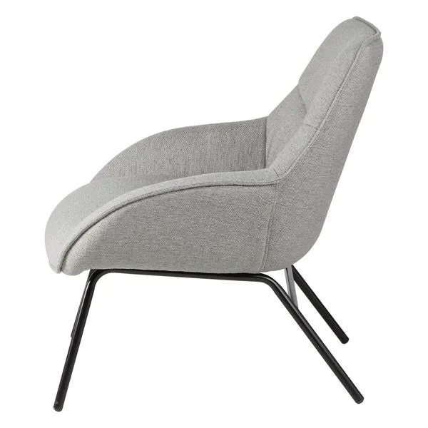 Fauteuil tissu gris clair