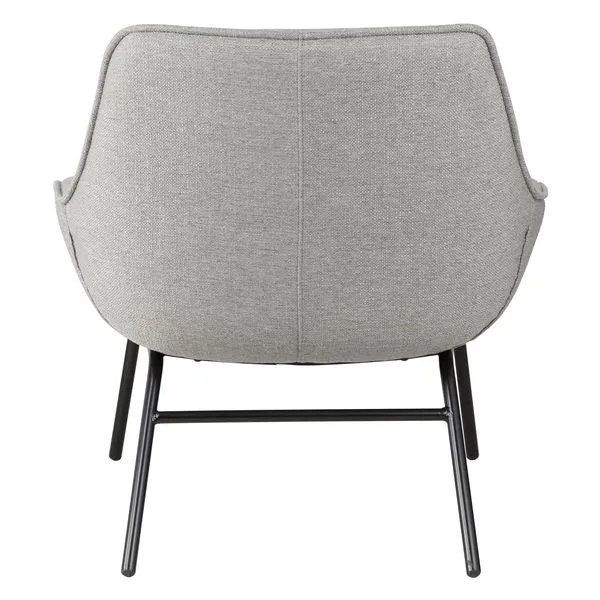 Fauteuil tissu gris clair