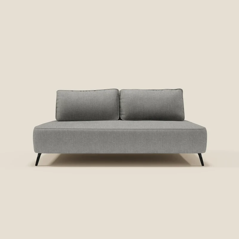 Volta Canapé modulable avec dossiers amovibles en tissu chenillé T06 gris
