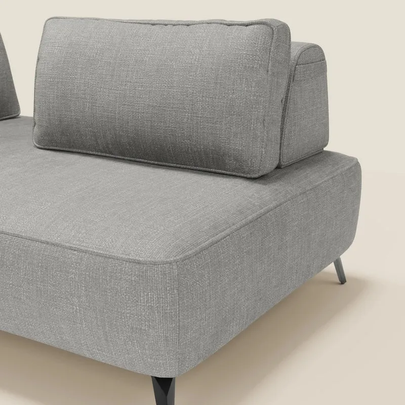 Volta Canapé modulable avec dossiers amovibles en tissu chenillé T06 gris