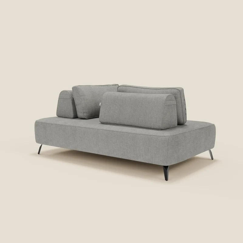 Volta Canapé modulable avec dossiers amovibles en tissu chenillé T06 gris