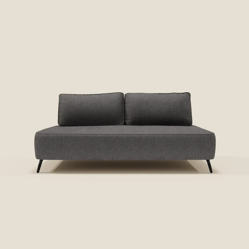 Volta Canapé modulable avec dossiers amovibles en tissu chenillé T06 anthracite