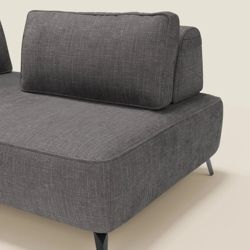 Volta Canapé modulable avec dossiers amovibles en tissu chenillé T06 anthracite
