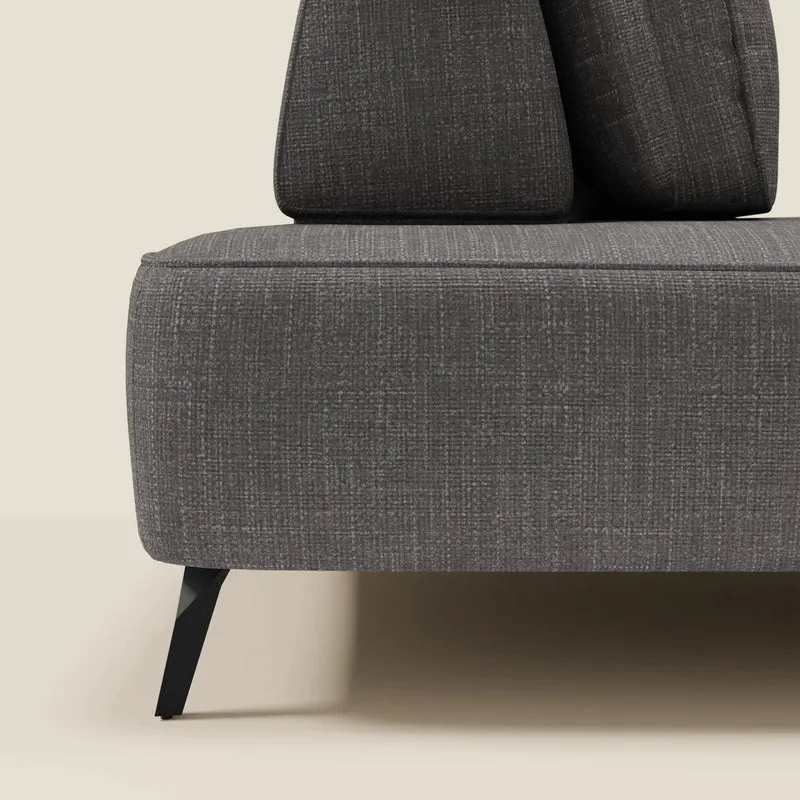 Volta Canapé modulable avec dossiers amovibles en tissu chenillé T06 anthracite