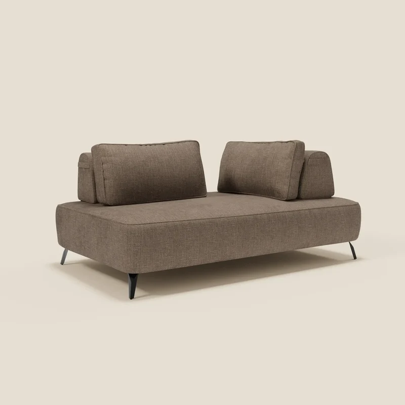 Volta Canapé modulable avec dossiers amovibles en tissu chenillé T06 marron