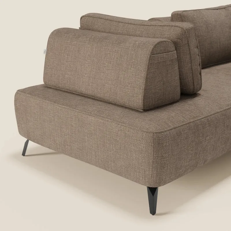 Volta Canapé modulable avec dossiers amovibles en tissu chenillé T06 marron