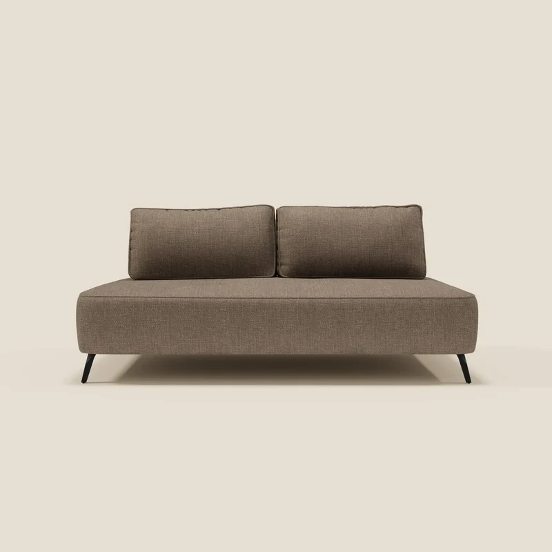 Volta Canapé modulable avec dossiers amovibles en tissu chenillé T06 marron