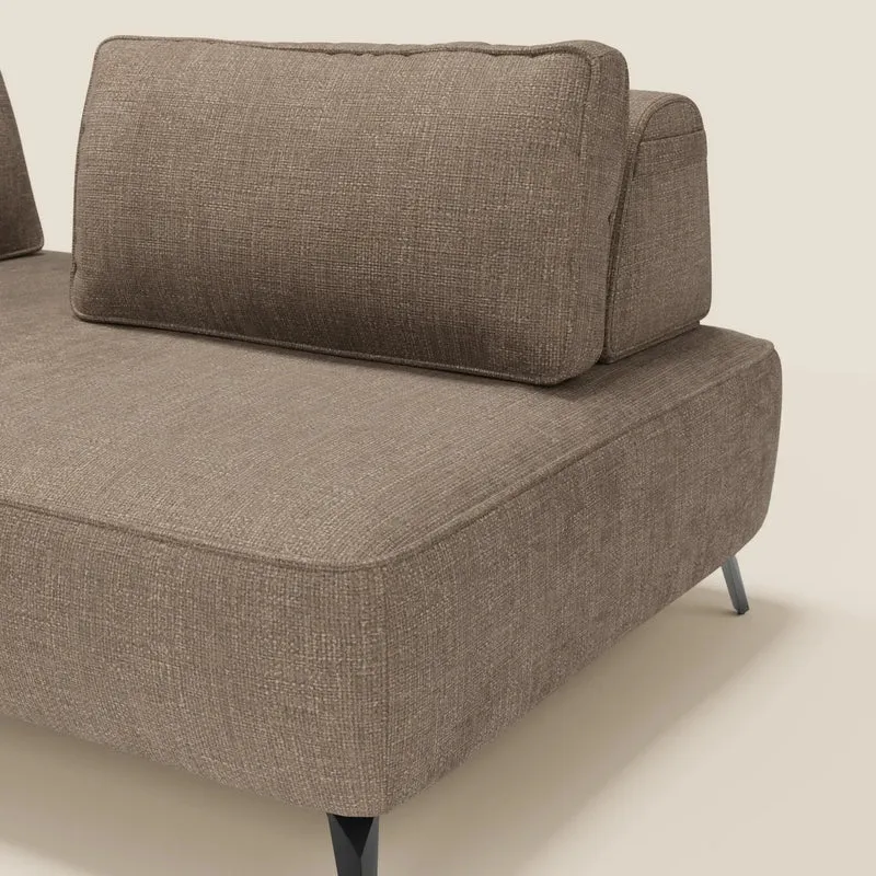 Volta Canapé modulable avec dossiers amovibles en tissu chenillé T06 marron