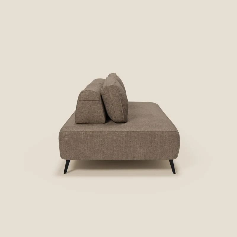Volta Canapé modulable avec dossiers amovibles en tissu chenillé T06 marron