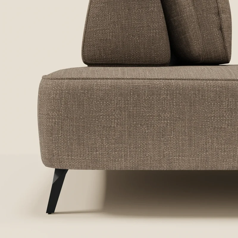 Volta Canapé modulable avec dossiers amovibles en tissu chenillé T06 marron