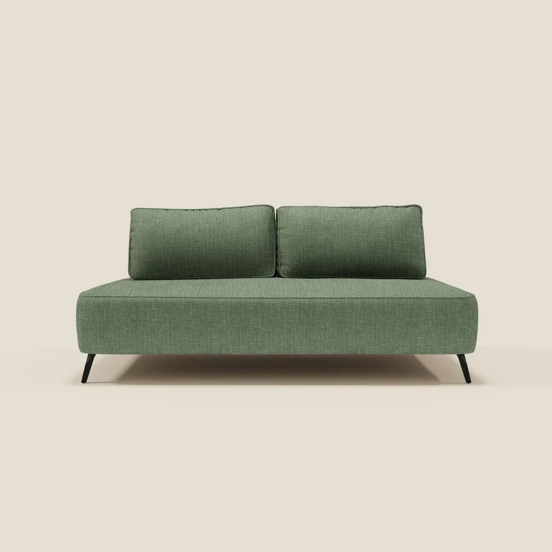 Volta Canapé modulable avec dossiers amovibles en tissu chenillé T06 vert