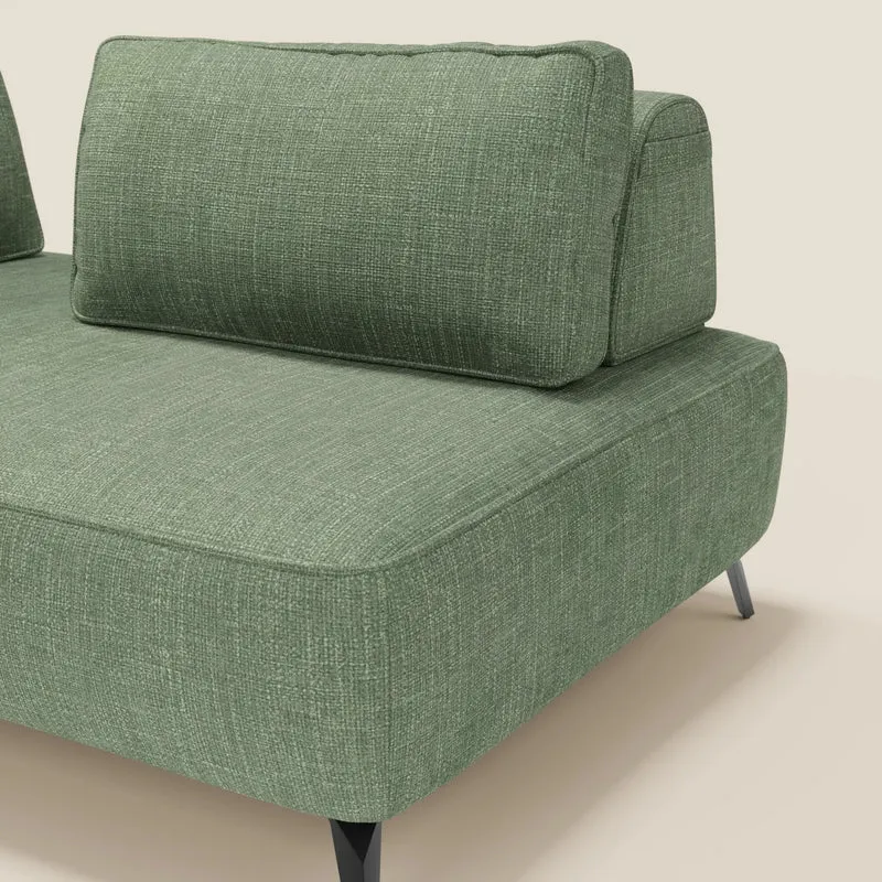 Volta Canapé modulable avec dossiers amovibles en tissu chenillé T06 vert