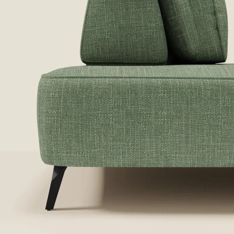 Volta Canapé modulable avec dossiers amovibles en tissu chenillé T06 vert