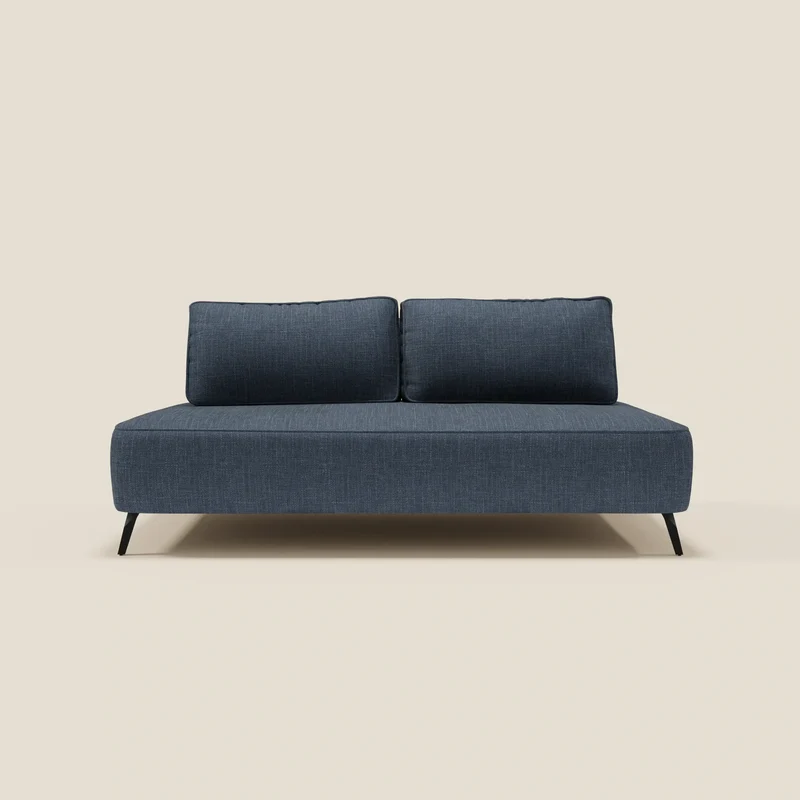Volta Canapé modulable avec dossiers amovibles en tissu chenillé T06 bleu