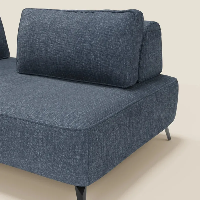 Volta Canapé modulable avec dossiers amovibles en tissu chenillé T06 bleu
