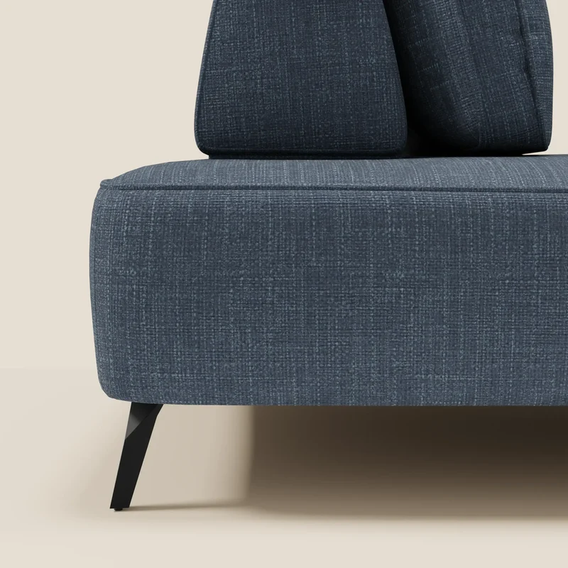 Volta Canapé modulable avec dossiers amovibles en tissu chenillé T06 bleu
