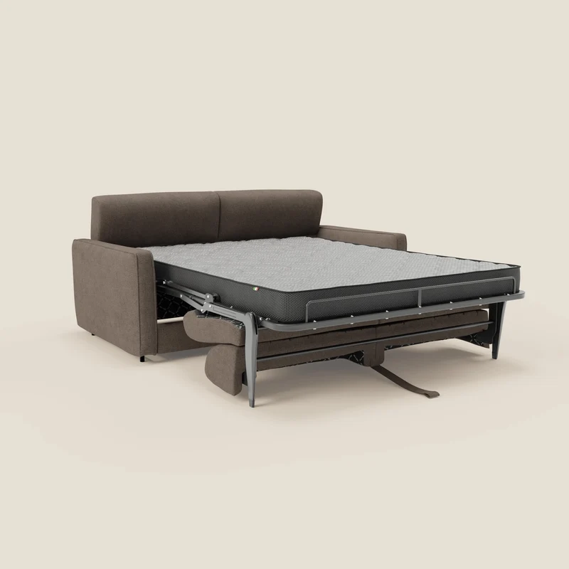 Nivon Canapé convertible moderne avec têtière en tissu détachable à l'eau T25 marron