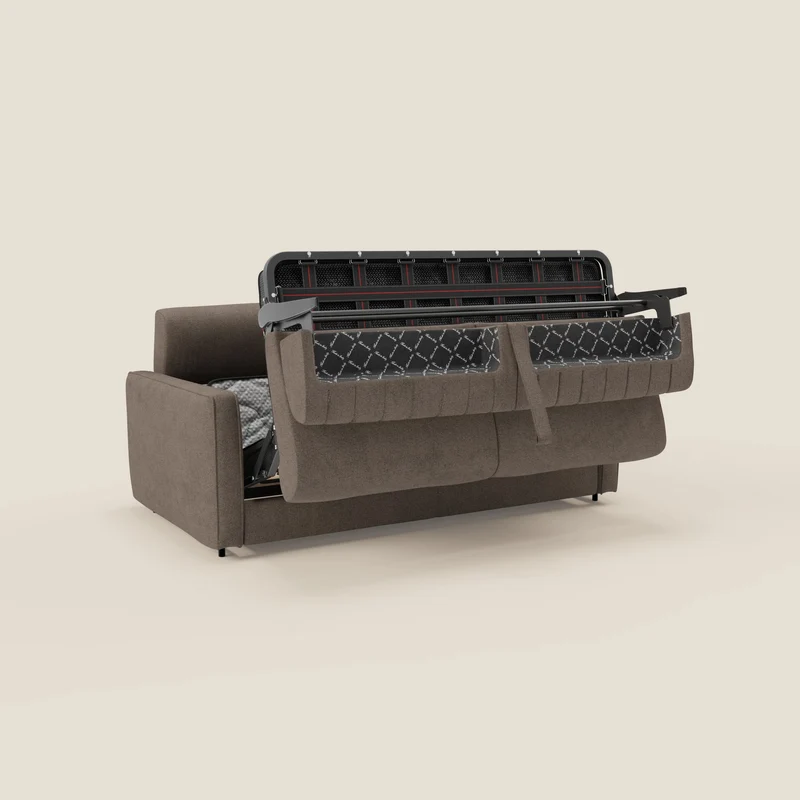 Nivon Canapé convertible moderne avec têtière en tissu détachable à l'eau T25 marron