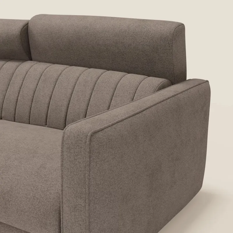 Nivon Canapé convertible moderne avec têtière en tissu détachable à l'eau T25 marron
