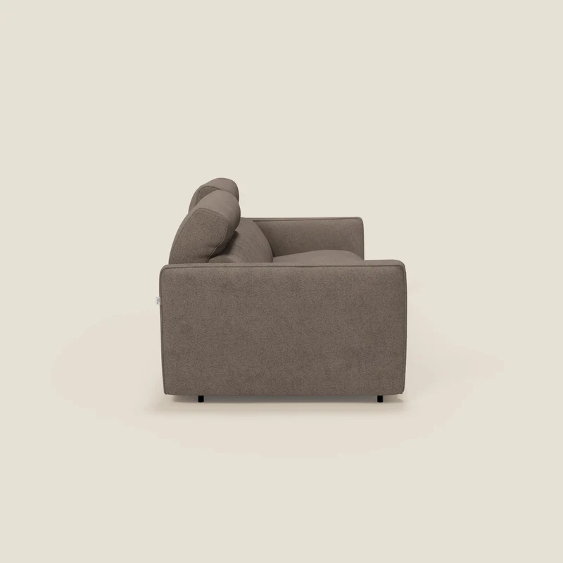 Nivon Canapé convertible moderne avec têtière en tissu détachable à l'eau T25 marron