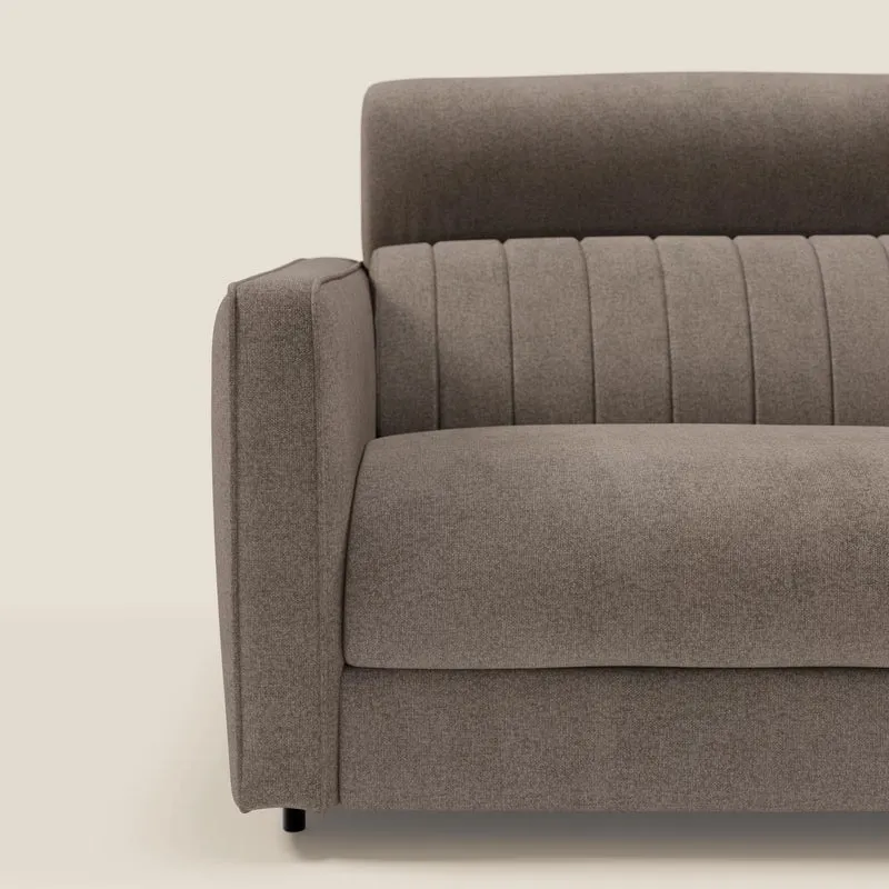 Nivon Canapé convertible moderne avec têtière en tissu détachable à l'eau T25 marron