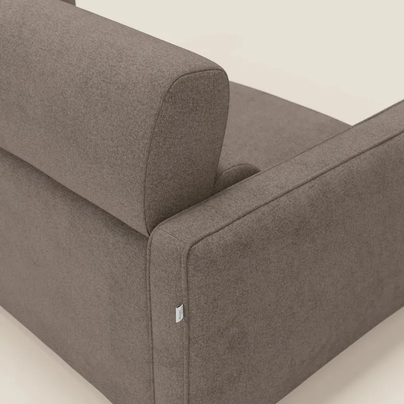 Nivon Canapé convertible moderne avec têtière en tissu détachable à l'eau T25 marron
