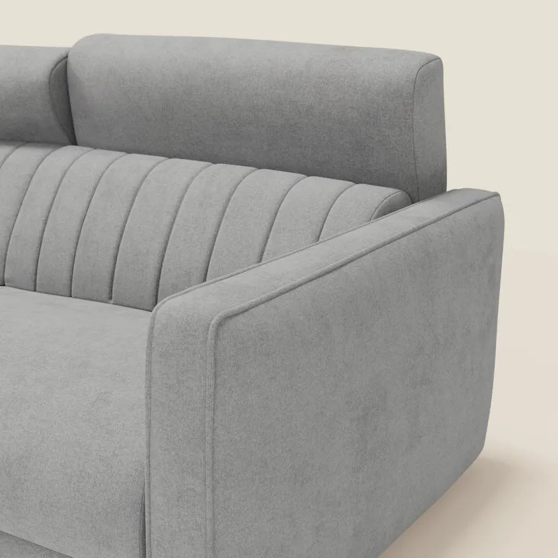 Nivon Canapé convertible moderne avec têtière en tissu détachable à l'eau T25 gris