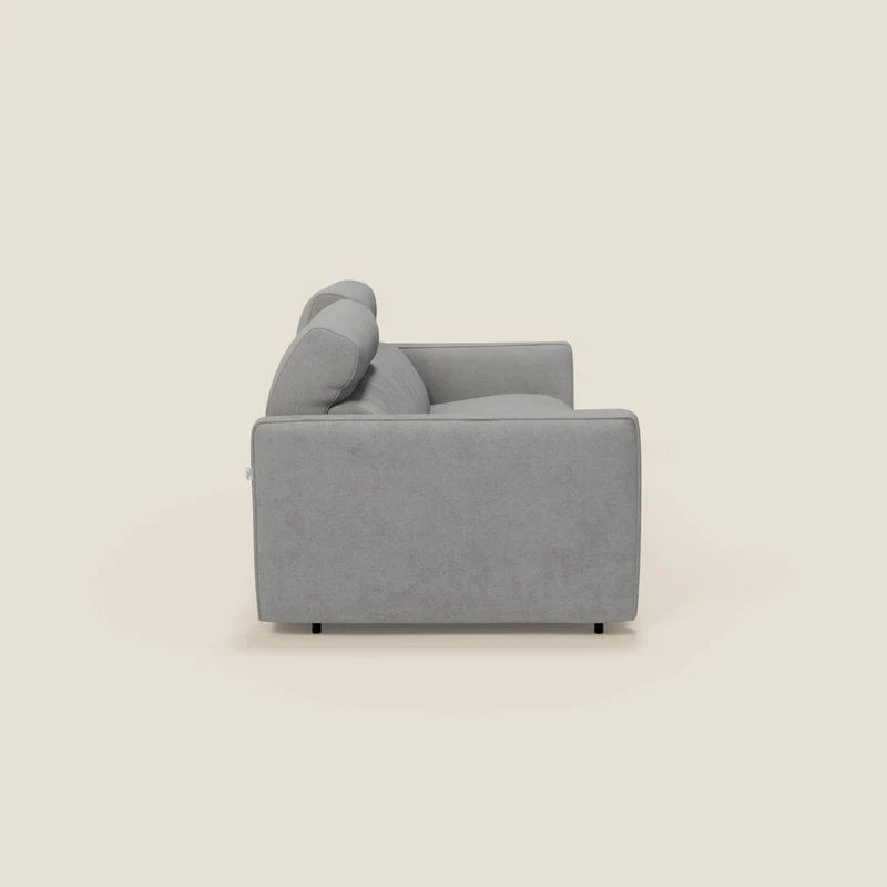Nivon Canapé convertible moderne avec têtière en tissu détachable à l'eau T25 gris