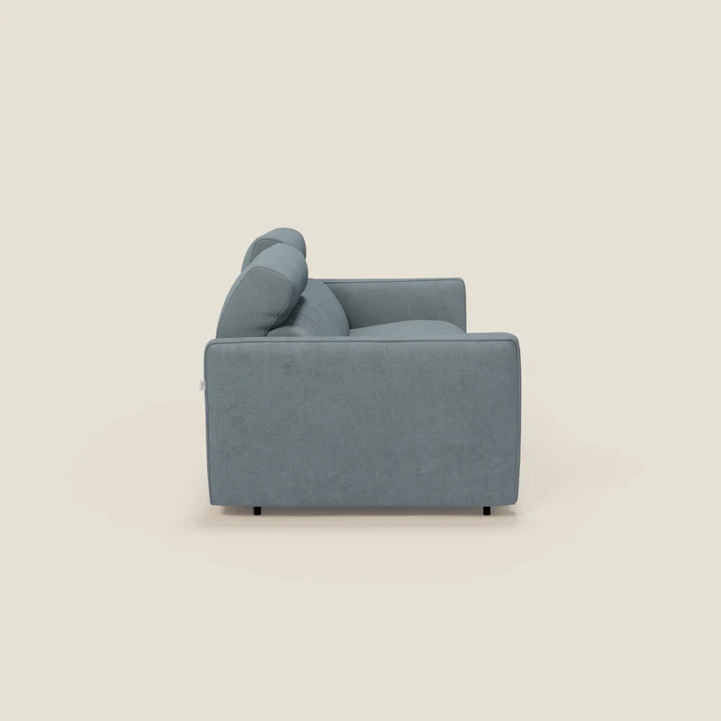 Nivon Canapé convertible moderne avec têtière en tissu détachable à l'eau T25 bleu pastel