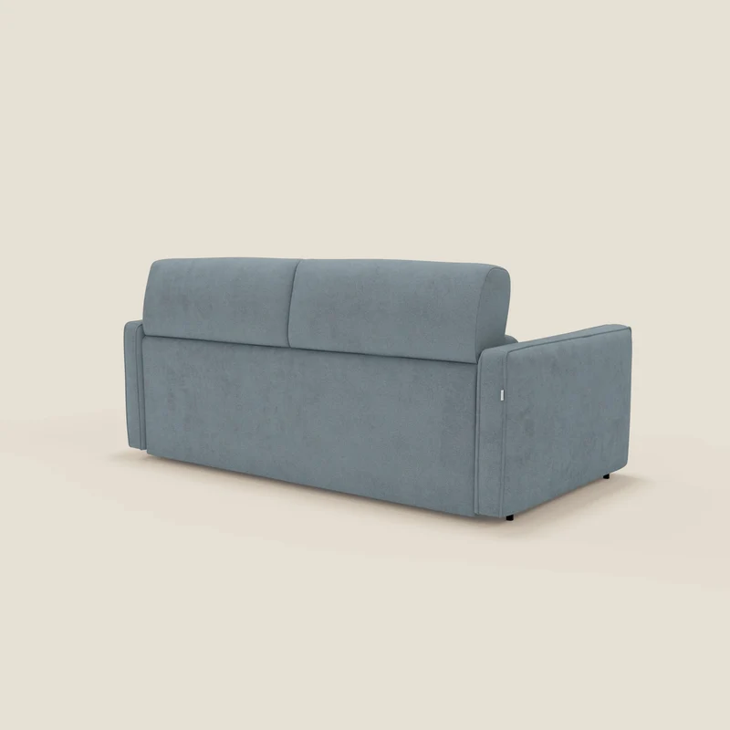Nivon Canapé convertible moderne avec têtière en tissu détachable à l'eau T25 bleu pastel