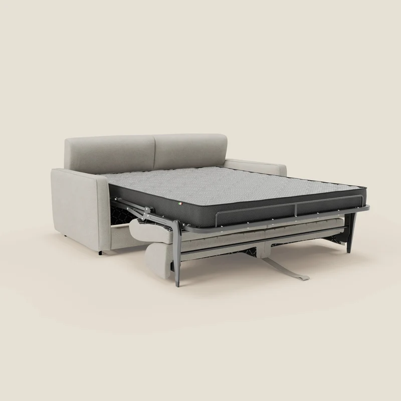 Nivon Canapé convertible moderne avec têtière en tissu détachable à l'eau T25 crème