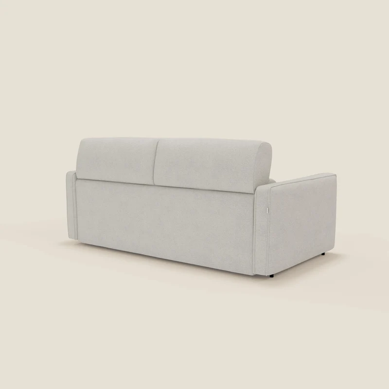 Nivon Canapé convertible moderne avec têtière en tissu détachable à l'eau T25 crème