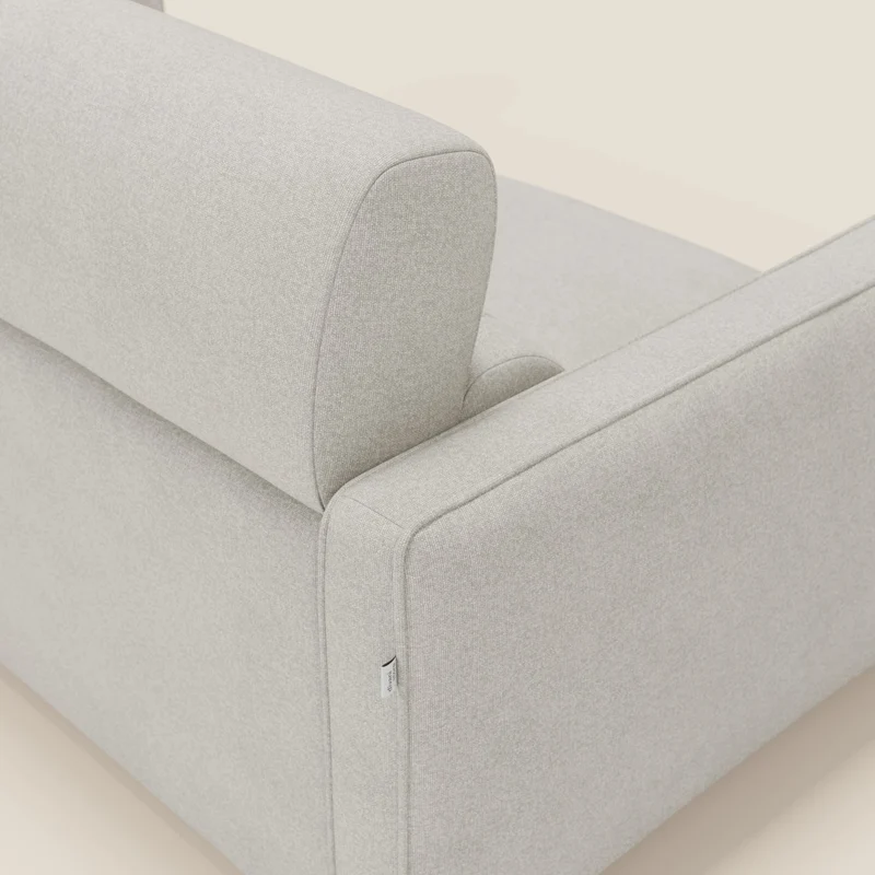 Nivon Canapé convertible moderne avec têtière en tissu détachable à l'eau T25 crème