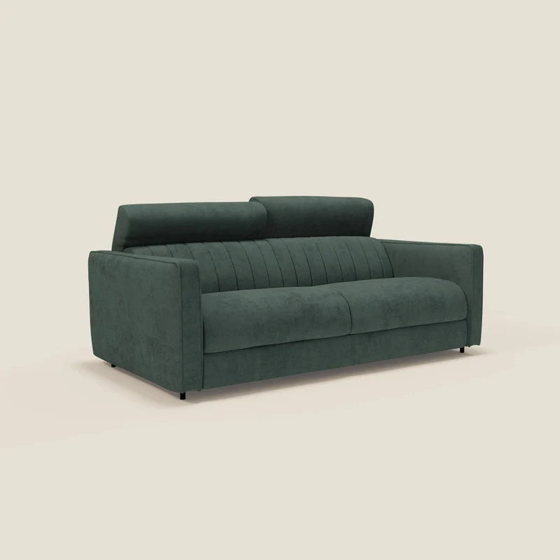 Nivon Canapé convertible moderne avec têtière en tissu détachable à l'eau T25 vert