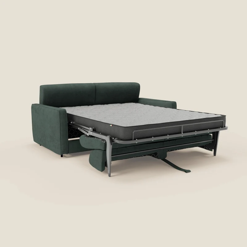 Nivon Canapé convertible moderne avec têtière en tissu détachable à l'eau T25 vert