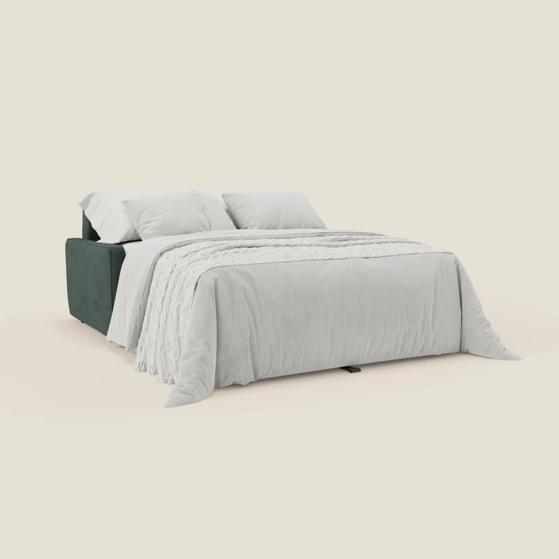 Nivon Canapé convertible moderne avec têtière en tissu détachable à l'eau T25 vert
