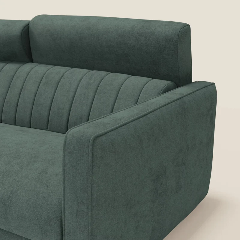 Nivon Canapé convertible moderne avec têtière en tissu détachable à l'eau T25 vert