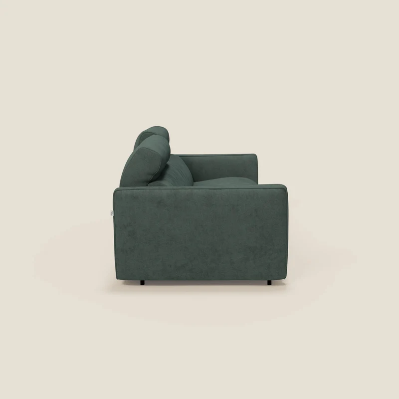 Nivon Canapé convertible moderne avec têtière en tissu détachable à l'eau T25 vert