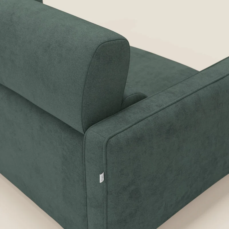 Nivon Canapé convertible moderne avec têtière en tissu détachable à l'eau T25 vert